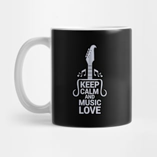 Keep calm and music love Mug